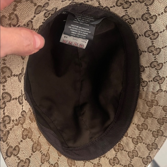 Gucci Beige and Brown Monogram Bucket Hat - Picture 5 of 9